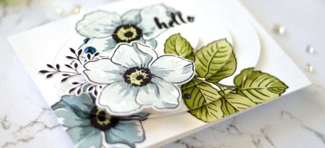 Altenew - Beauty Within - Simple Coloring Stencil - Nesting Ovals (card video) 1 - Copy