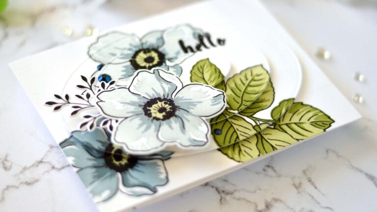 Altenew - Beauty Within - Simple Coloring Stencil - Nesting Ovals (card video) 1 - Copy