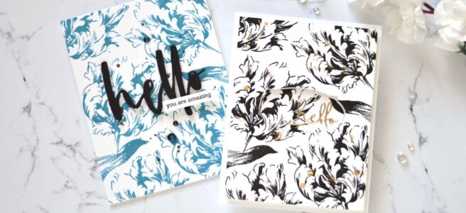 Altenew - Build-A-Flower-Parrot Tulip - Apothecary Labels Dies - Signature Words Die 1 copy