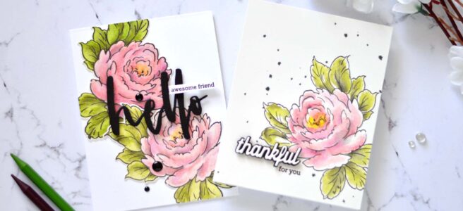 Altenew - Kind Reminders - Celebrate Us - Woodless Watercolor Pencils - Take 2 With Therese (card video) 1