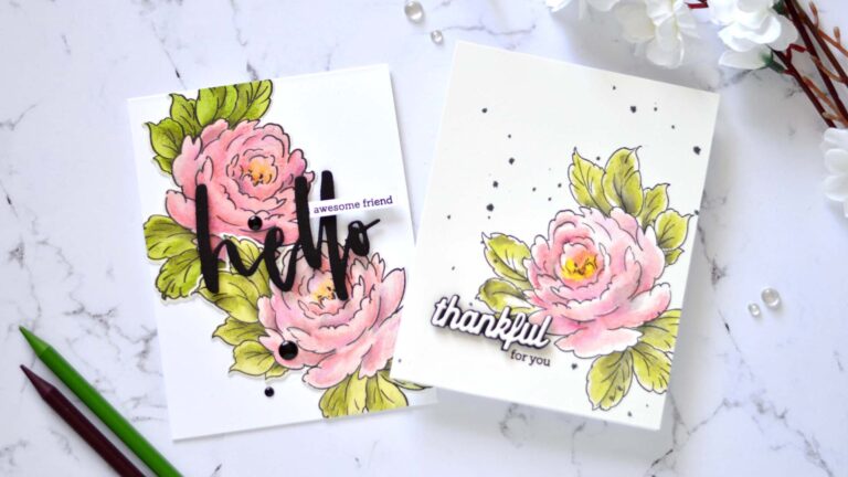 Altenew - Kind Reminders - Celebrate Us - Woodless Watercolor Pencils - Take 2 With Therese (card video) 1