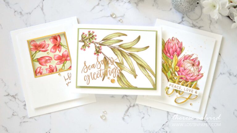 Lostinpaper - Australian Floral Christmas Cards (card video) 2
