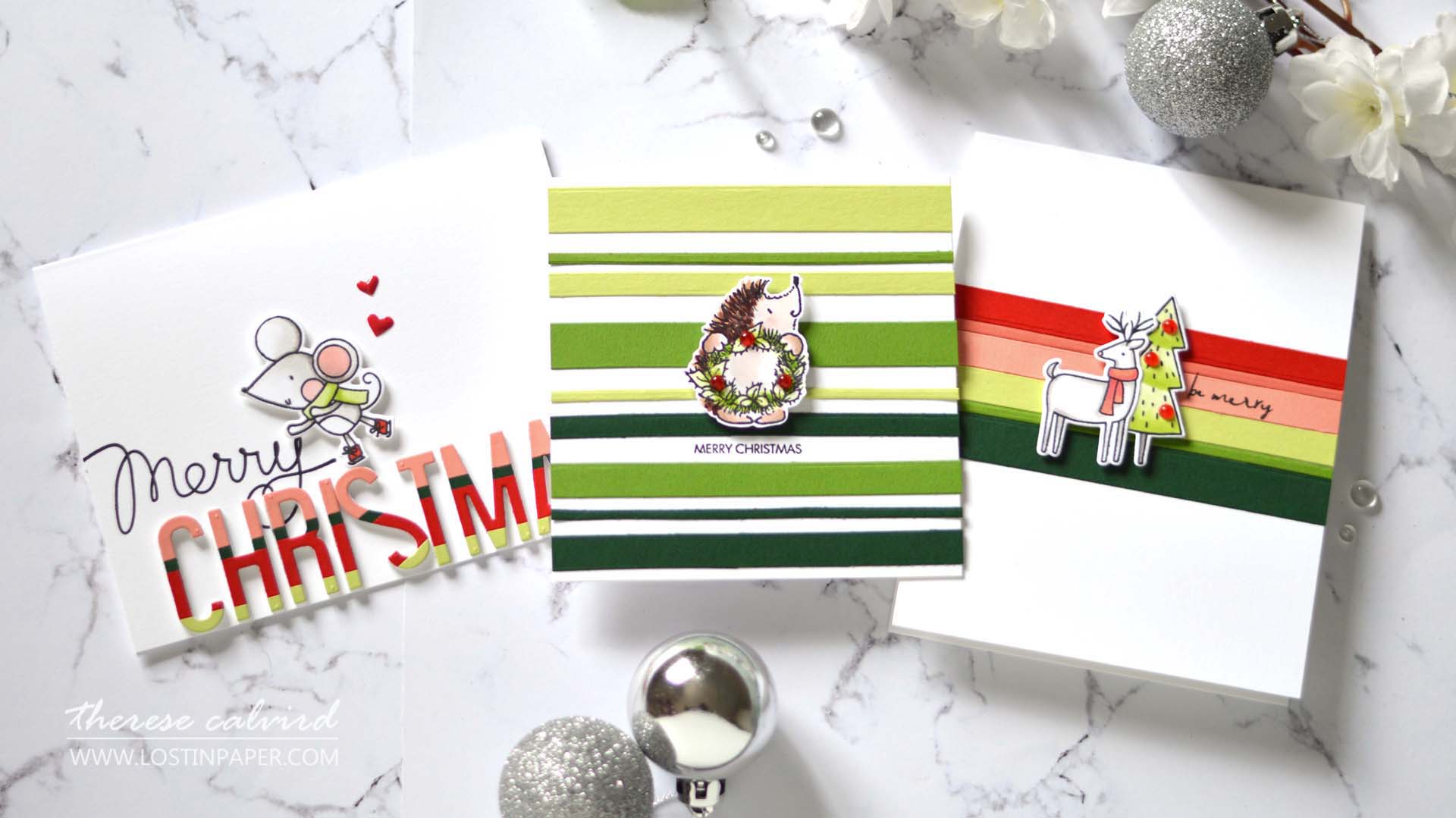 Lostinpaper - Same But Different Christmas Card Series 2020 - Stripes 3