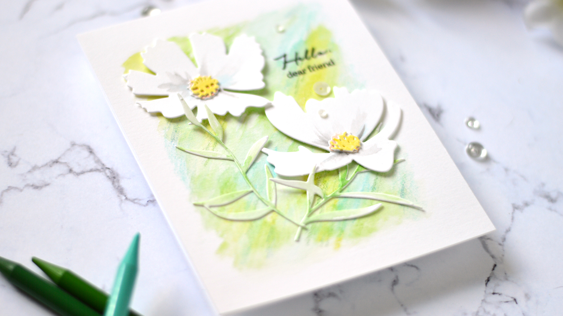Watercolour Effect Flowers in Minutes | Die Cut Technique! (+ Video)