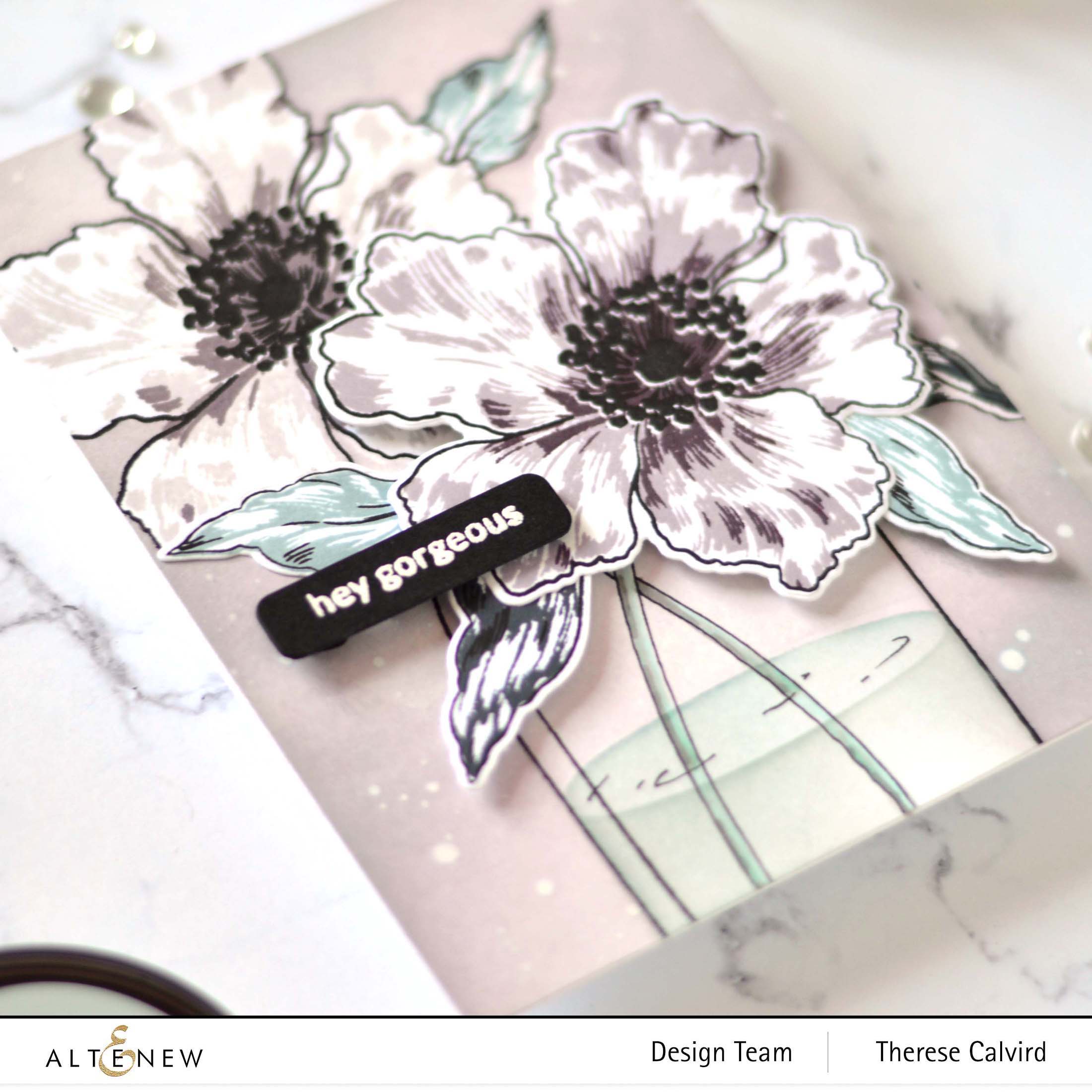 Altenew - Versatile Vases 2 - Sparkled - Featured Sentiments - Delicate Flower Bed - Take 2 With Therese video 2 copy