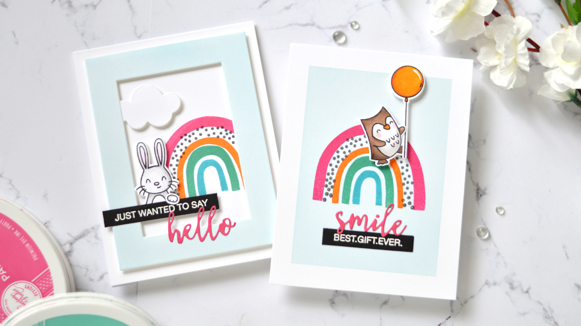 How to Make 2 FUN Rainbow Critter Cards!
