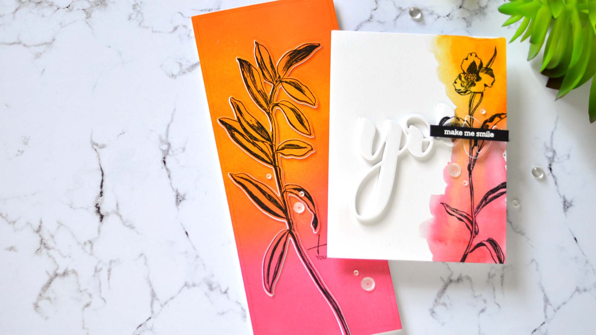 Large Stamped Images? Try THIS Line Art Technique! (+ Video)