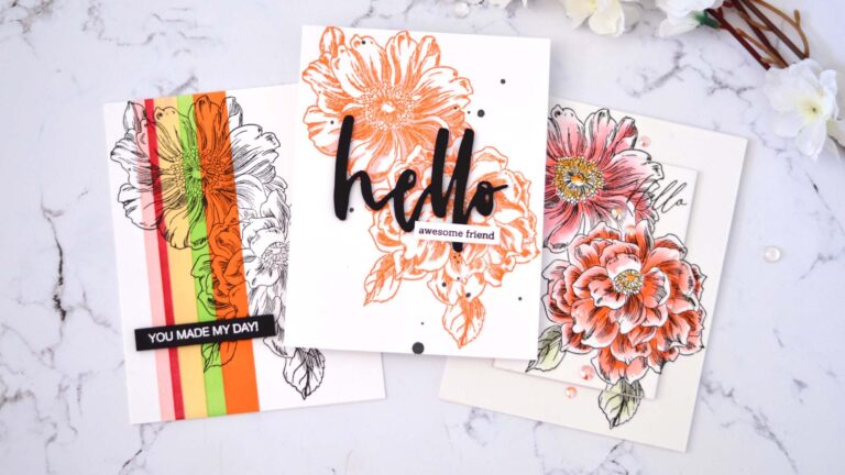 Lostinpaper - Altenew - Vintage Garden - Waterbrush Hello - Ellen Hutson Nice of You - LIVE Video 1 - Copy