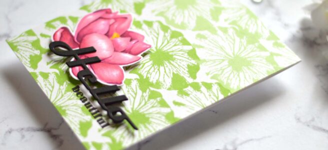 Altenew - BAF Indian Lotus - Tabbed - Bold Greetings Die Set (card video) 1