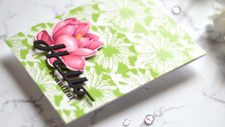 Altenew - BAF Indian Lotus - Tabbed - Bold Greetings Die Set (card video) 1