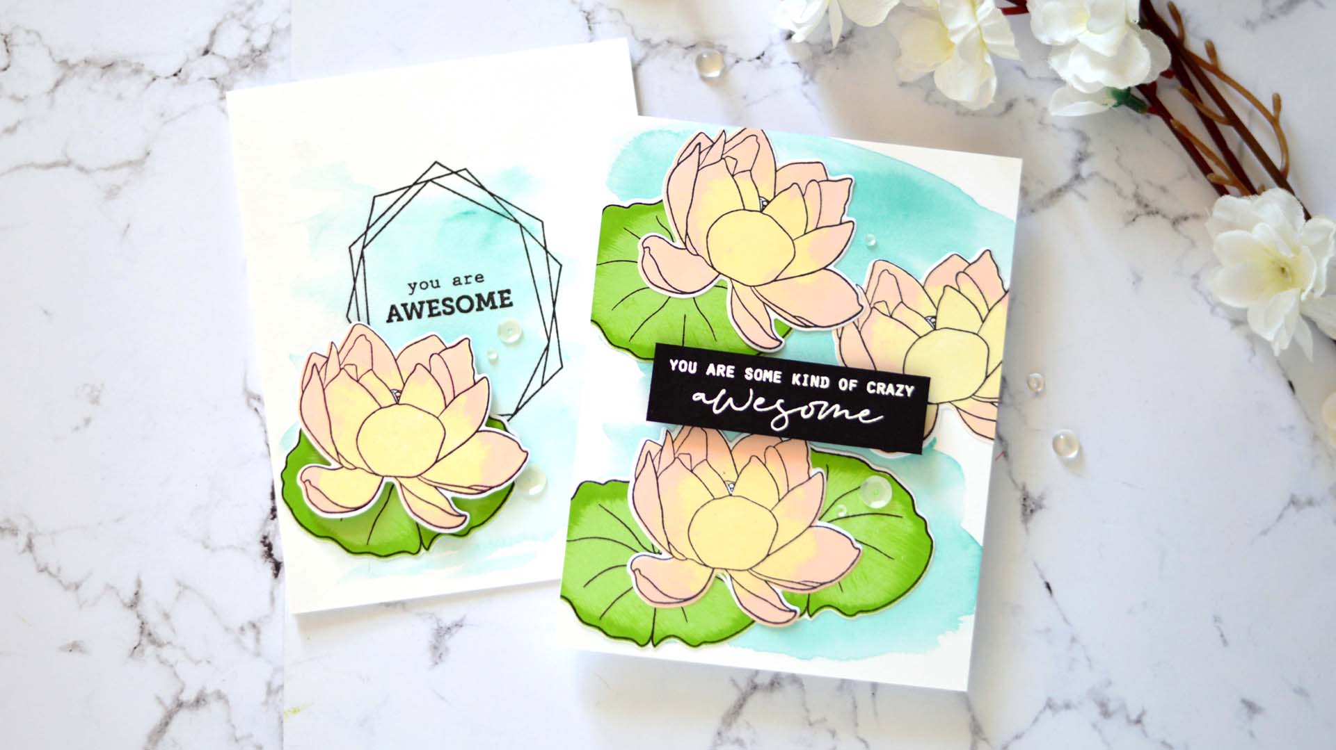 How to Add EASY 2 Tone Colour on PRETTY Stamped Flowers! | Take 2 With Therese + Video!