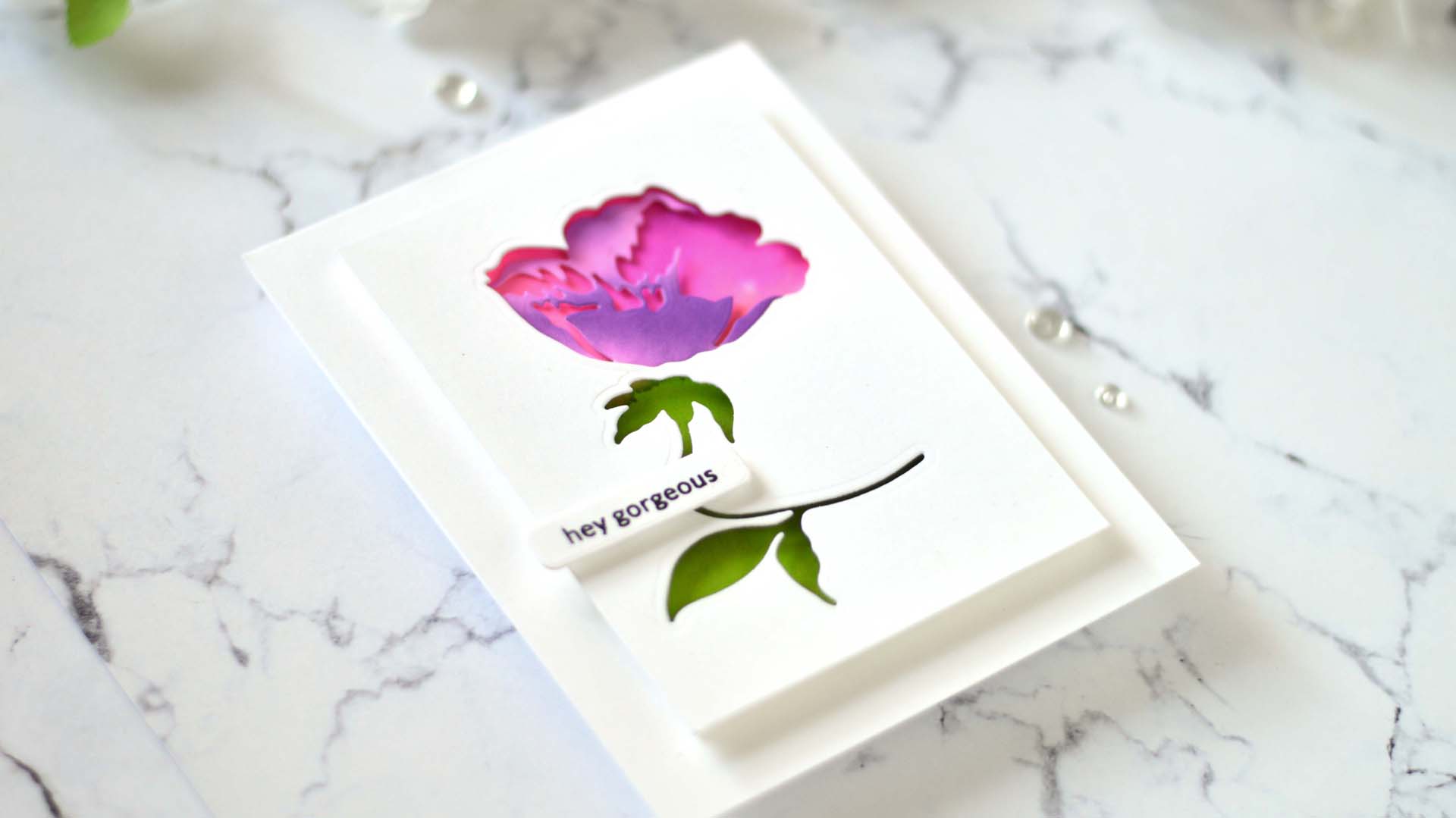 How to Reverse a Die Cut for a Unique Floral Design! + Video!