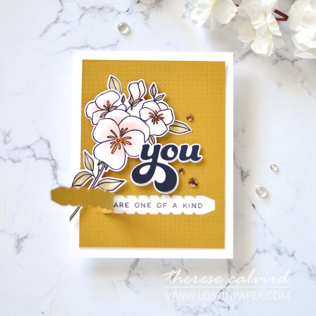 Lostinpaper - Ellen Hutson - All About You - A2 Piercing Plate - Pressing Thoughts - Zipper Pull (card)
