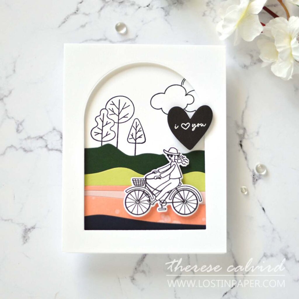 Lostinpaper - Ellen Hutson - Good Day - Essential Arches - Abstract Sunset - High Five - Love Notes (card) (1)