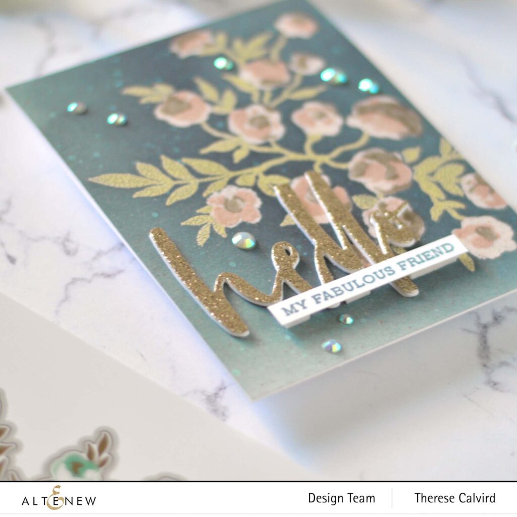 Altenew - Meadow Bush - Waterbrush Hello - Sentiment Strips 2 - Take 2 With Therese (card video) 1 copy
