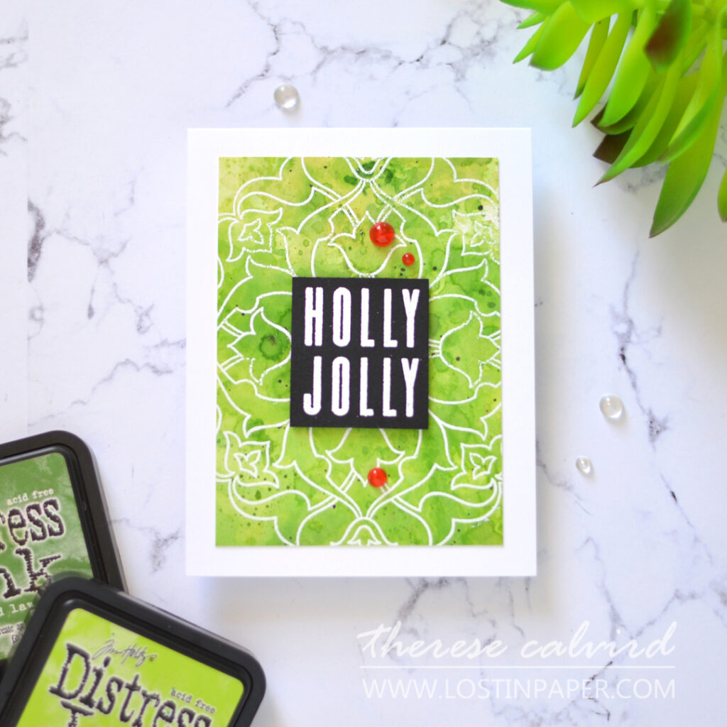 Lostinpaper - Unique Distress Backgrounds for Card Making - Arabesque Medallion - Very Merry (LIVE VIdeo) 1