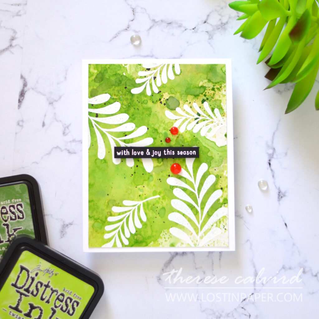 Lostinpaper - Unique Distress Backgrounds for Card Making - Majestic Mistletoe - Triangle Trees (LIVE VIdeo) 1