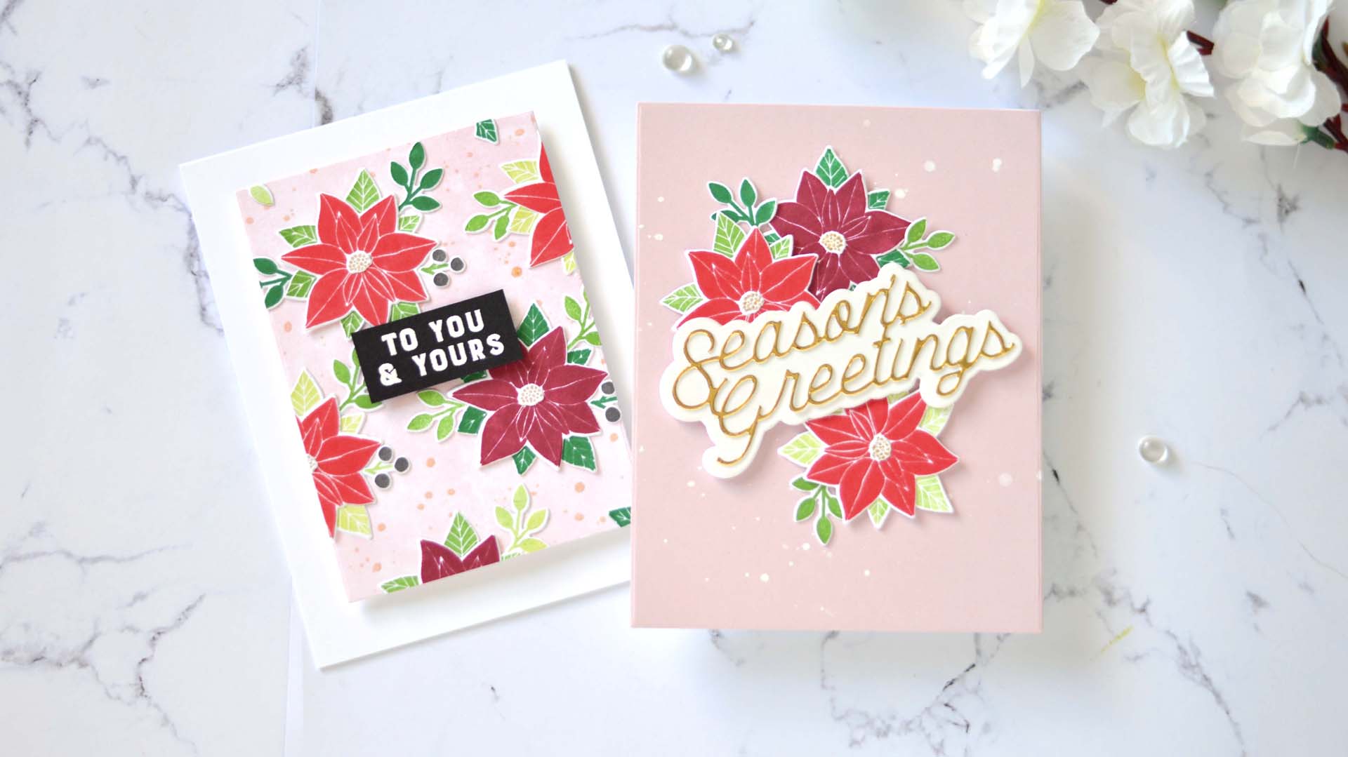 How To Make 2 EASY Christmas Cards from 1 Design Panel + Video!