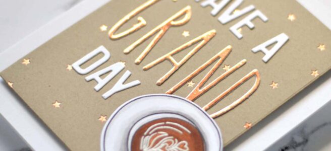 Lostinpaper - Ellen Hutson - Latte Love - Tall N Skinny Alpha - Tiny Stars - Block Words (card) thumbnail