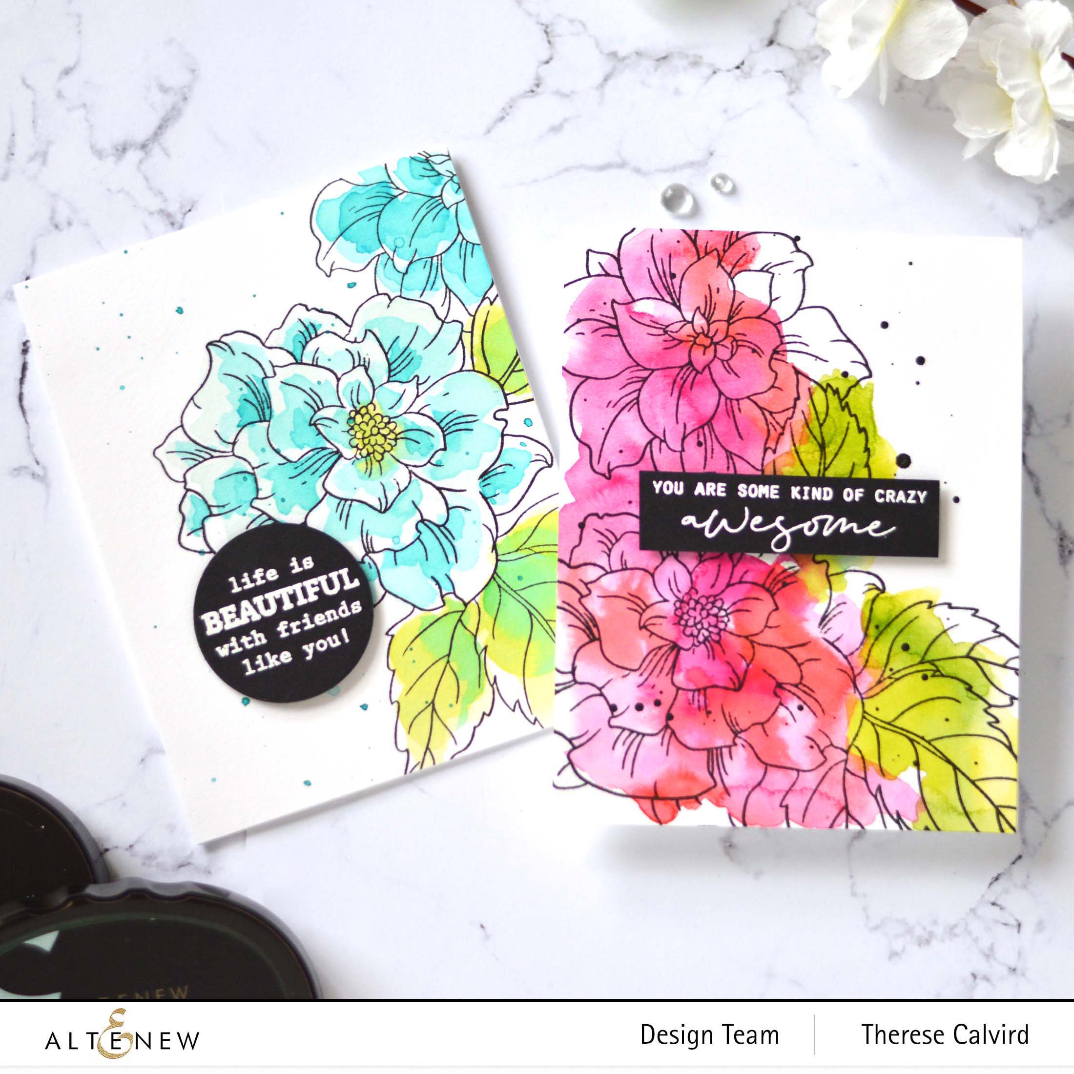 Altenew - Courageous You - Stone Mosaic - Crystal Frames - Take 2 With Therese (card video) 1