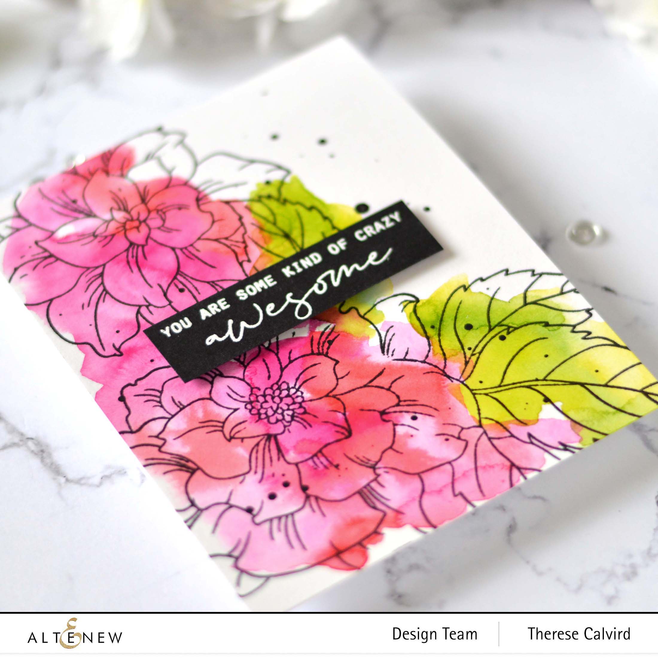 Altenew - Courageous You - Stone Mosaic - Take 2 With Therese (card video) 2 copy