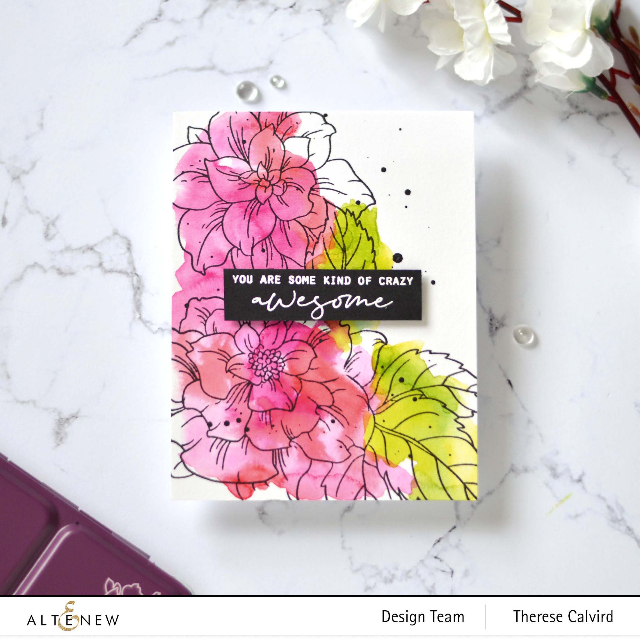 Altenew - Courageous You - Stone Mosaic - Take 2 With Therese (card video) 2 copy