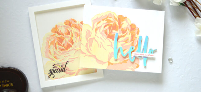 Altenew - Gilded Rose - Hot Foil Plate - Bergenia Builder - Waterbrush Hello - Apothecary Labels - Hello and Hugs - Take 2 With Therese (card video)