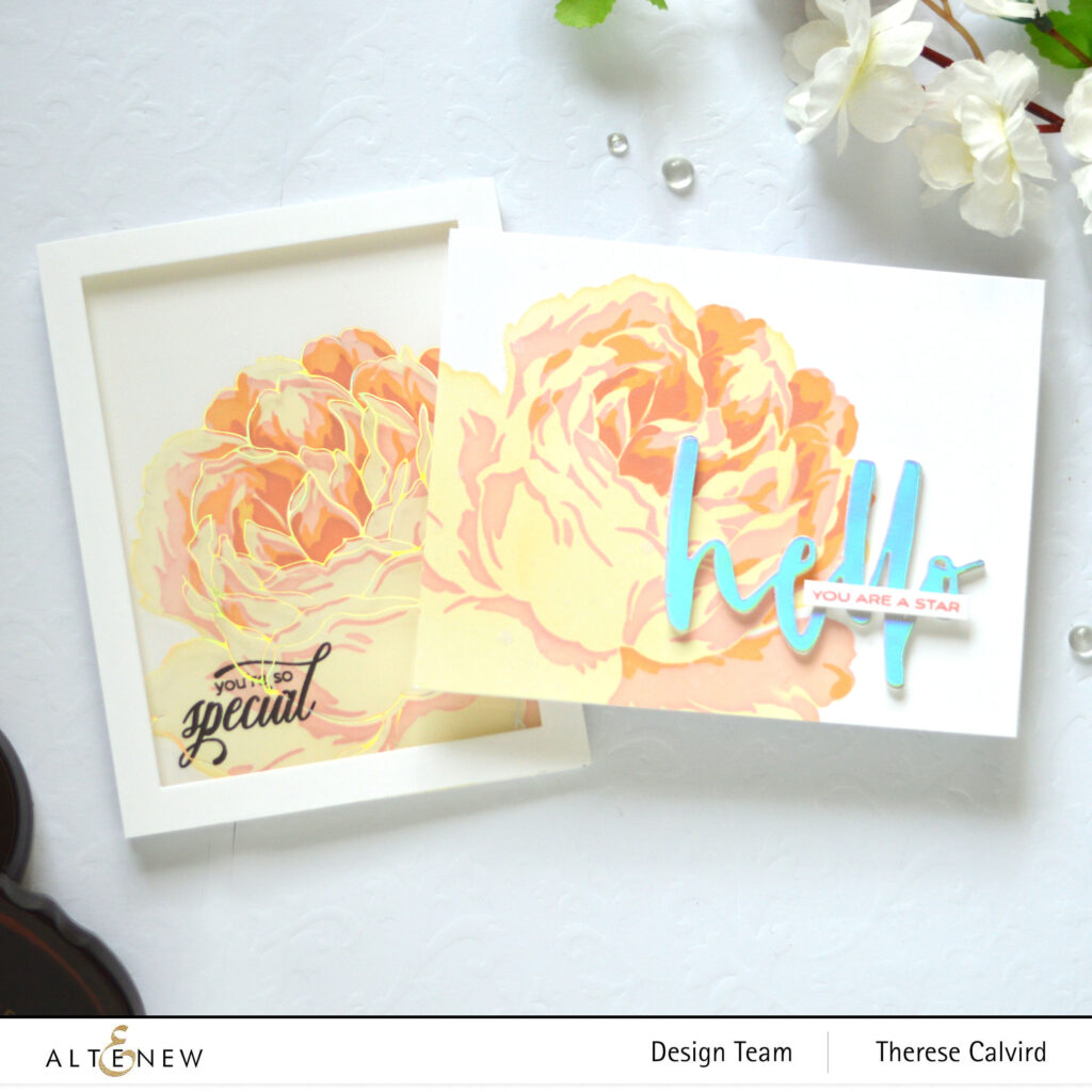 Altenew - Gilded Rose - Hot Foil Plate - Bergenia Builder - Take 2 With Therese (card video) 1 copy