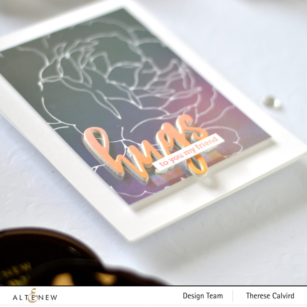 Altenew - Gilded Rose - Hot Foil Plate - Hello and Hugs - Take 2 With Therese (card video) 1 copy