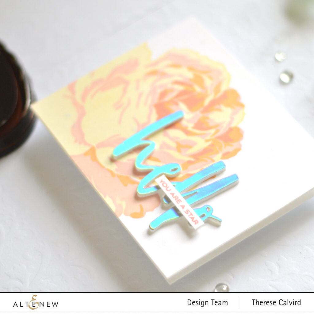 Altenew - Gilded Rose - Hot Foil Plate - Waterbrush Hello - Apothecary Labels -Take 2 With Therese (card video) 1 copy