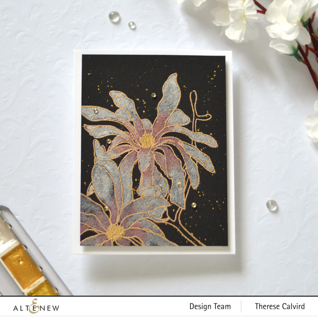 Altenew - Magnolia Ballerina - Metallic Watercolor (card) 3 copy