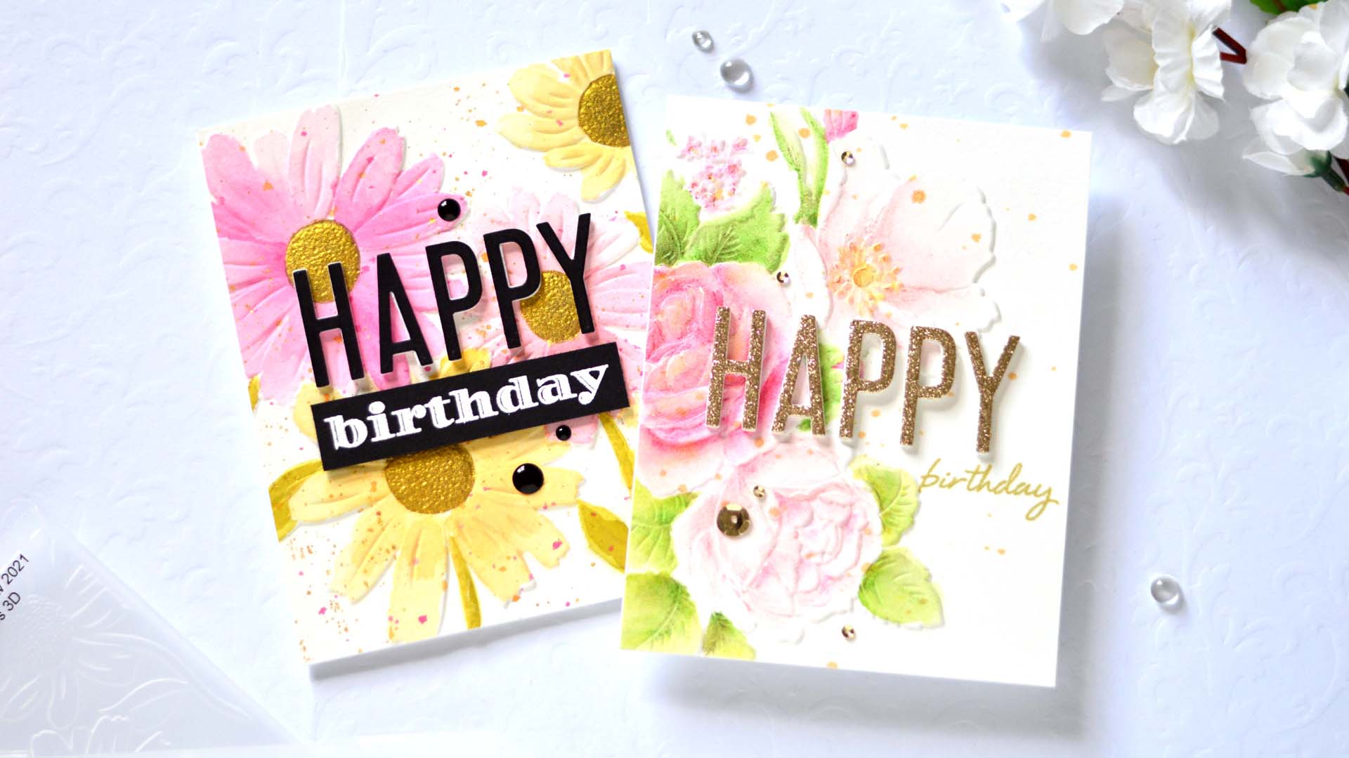 How to Use Watercolours With 3D Embossing Folders + Video!