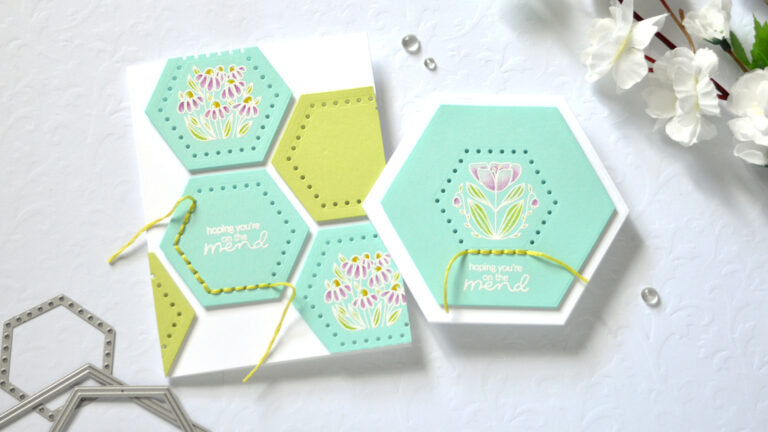 Therese Calvird - Ellen Hutson - Pieced Together - Stitched Together - Essential Hexagons (card video) 5