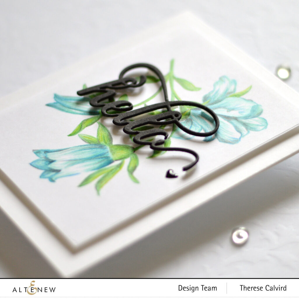 Altenew - Build A Flower Giant Bellflower - Fancy Hello - Take 2 With Therese (card video) 1 copy