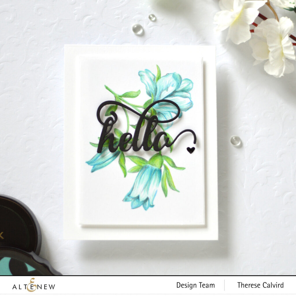Altenew - Build A Flower Giant Bellflower - Fancy Hello - Take 2 With Therese (card video) 1 copy