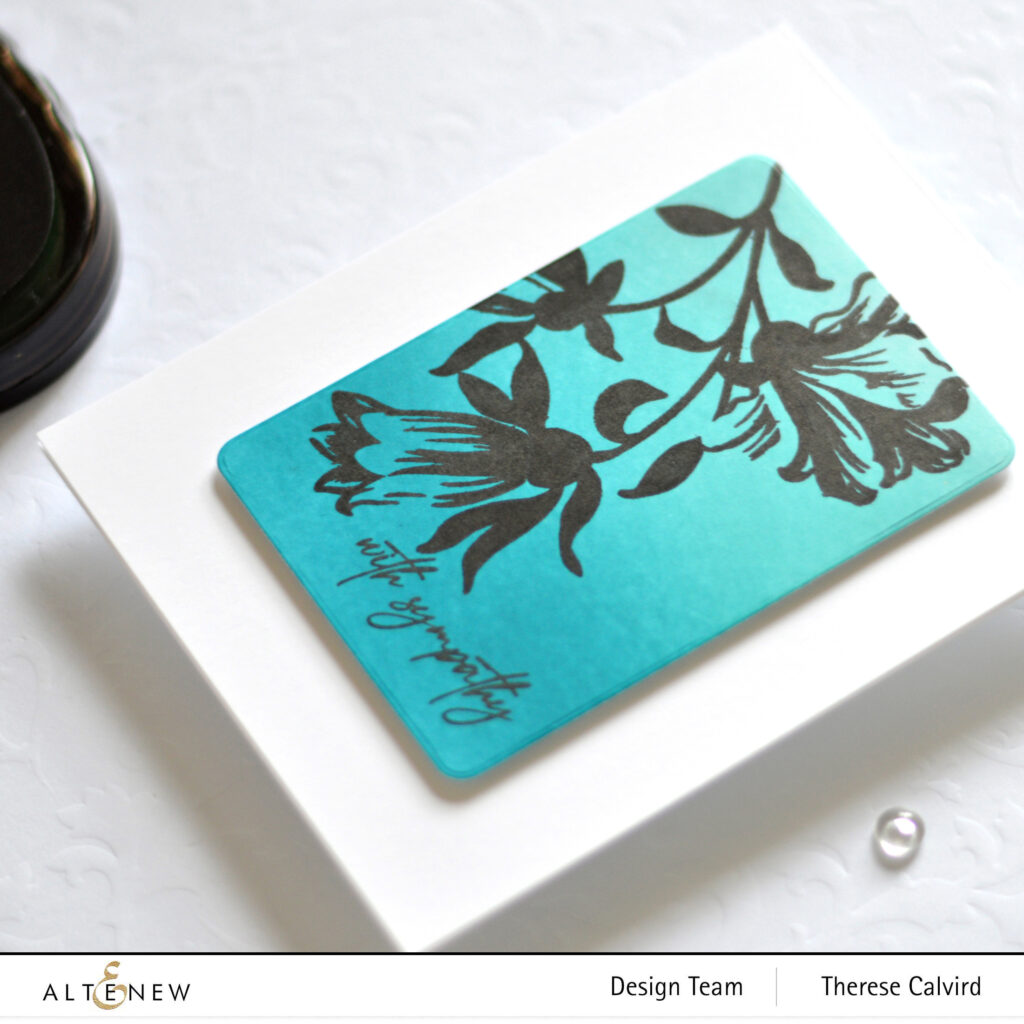 Altenew - Build A Flower Giant Bellflower - Fragile Foliage - Rounded Rectangles - Take 2 With Therese (card video) 1 copy