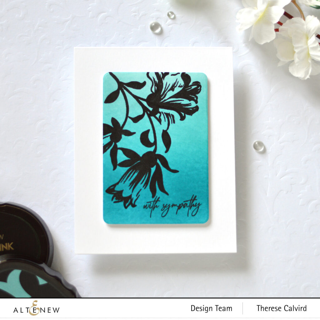 Altenew - Build A Flower Giant Bellflower - Fragile Foliage - Rounded Rectangles - Take 2 With Therese (card video) 1 copy