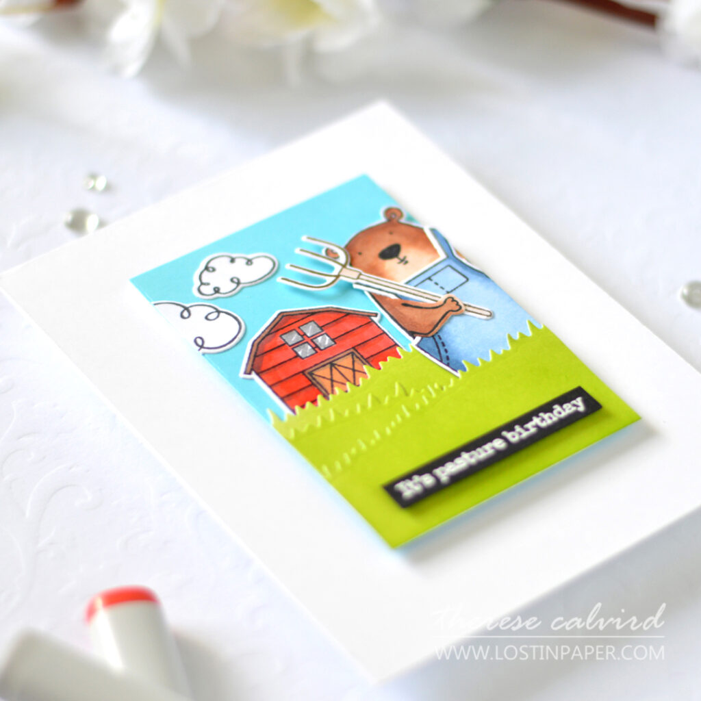 Therese Calvird - Ellen Hutson - All Inside - Bear Ware Dress Up - Sentiments - Up In the Air (card) 3