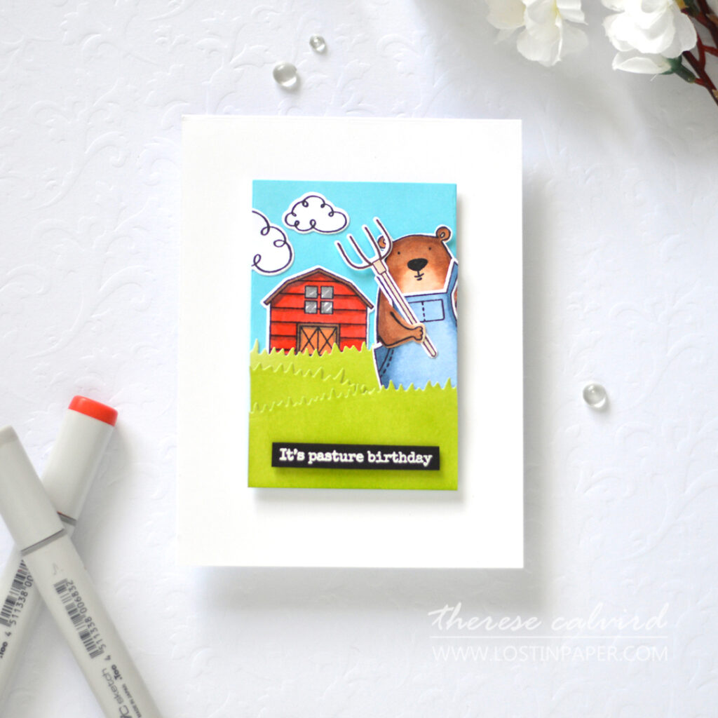 Therese Calvird - Ellen Hutson - All Inside - Bear Ware Dress Up - Sentiments - Up In the Air (card) 3
