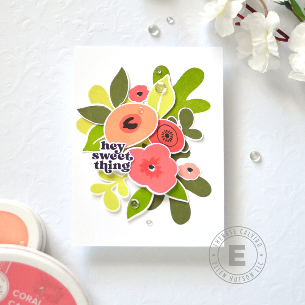 Therese Calvird - Ellen Hutson - Painted Florals - Casual Greetings - Abstract Nature (card) 3