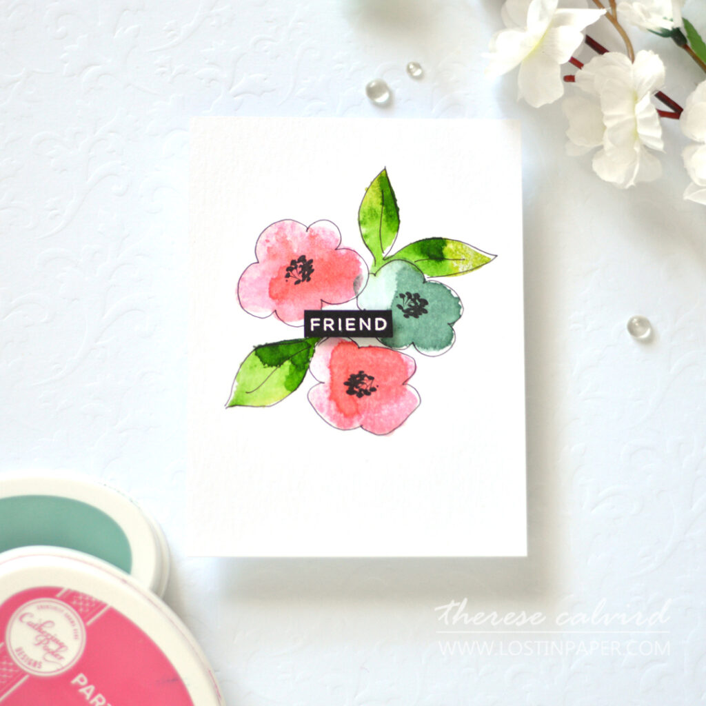 Therese Calvird - Ellen Hutson - Painted Florals - Casual Taglines (card) 5