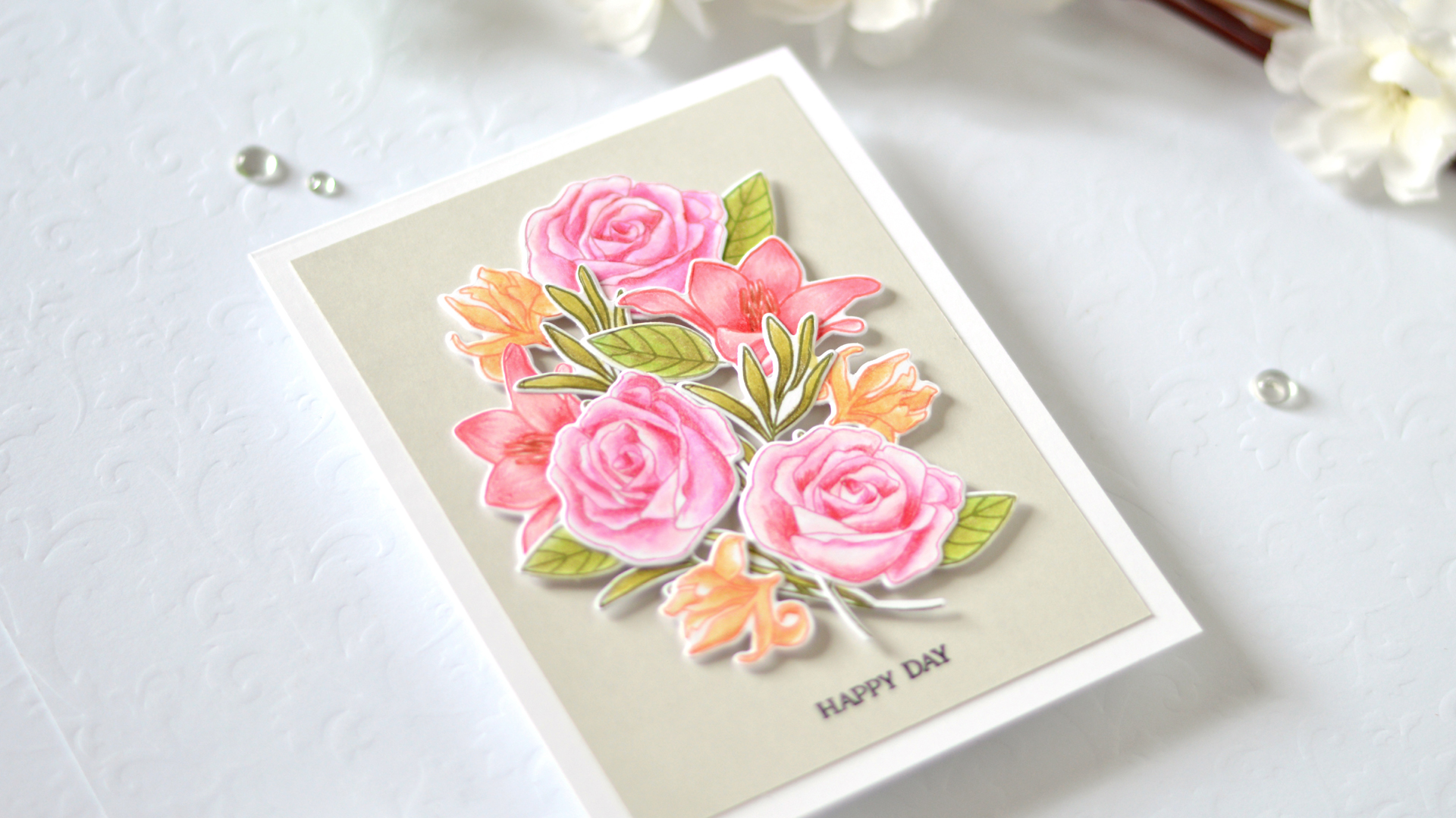 A BEAUTIFUL Floral Bouquet Card – Guest Designer for Catherine Pooler!