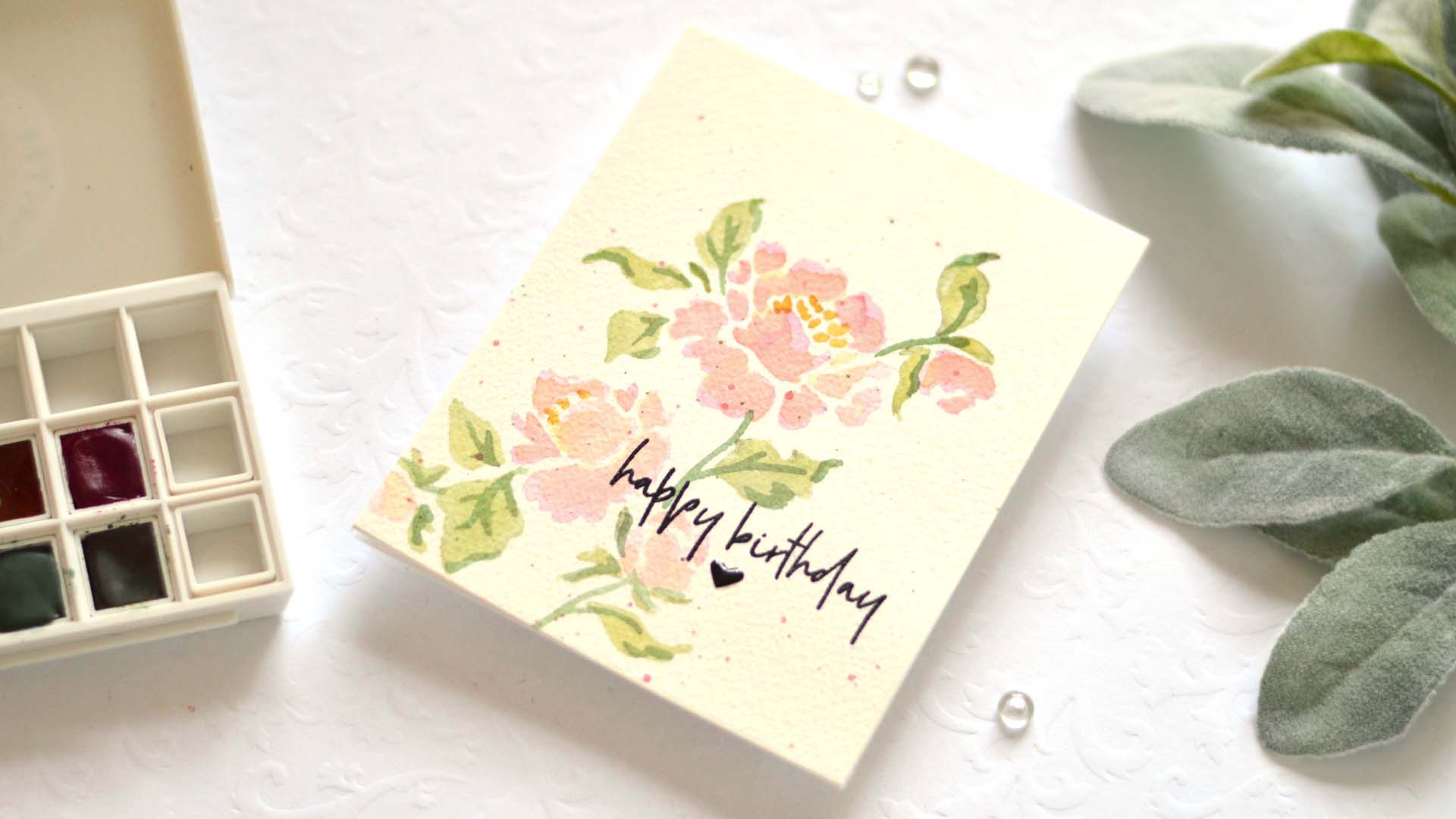 It’s EASY to Watercolour Flowers Using Stencils!