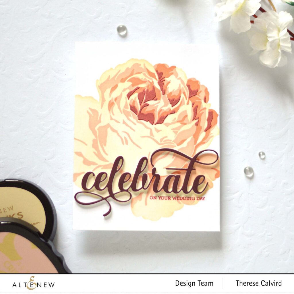Altenew - Gilded Rose - Fancy Celebrate - Fresh Cut Roses - Take 2 With Therese (card video) 3 copy