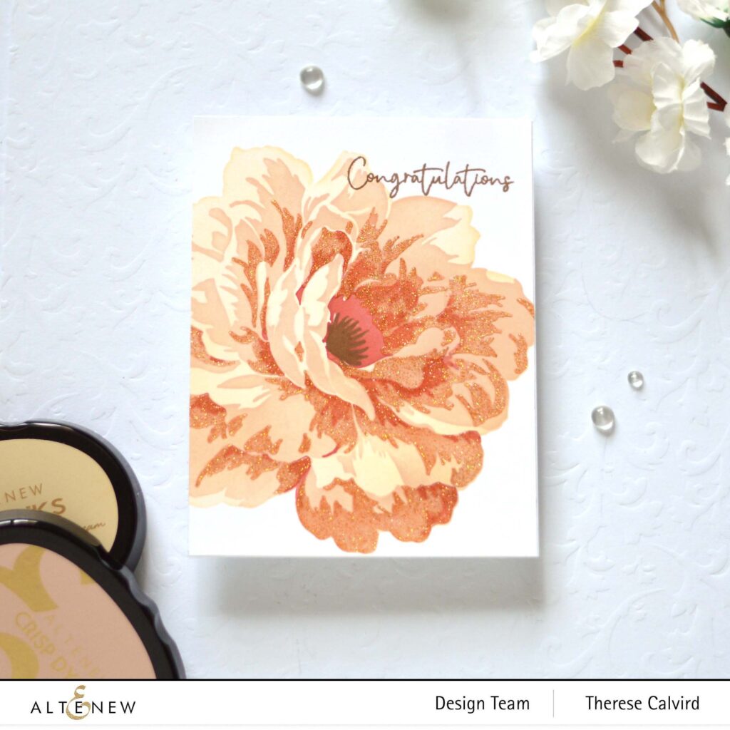 Altenew - Golden Days - Fresh Cut Roses - Take 2 With Therese (card video) 3 copy