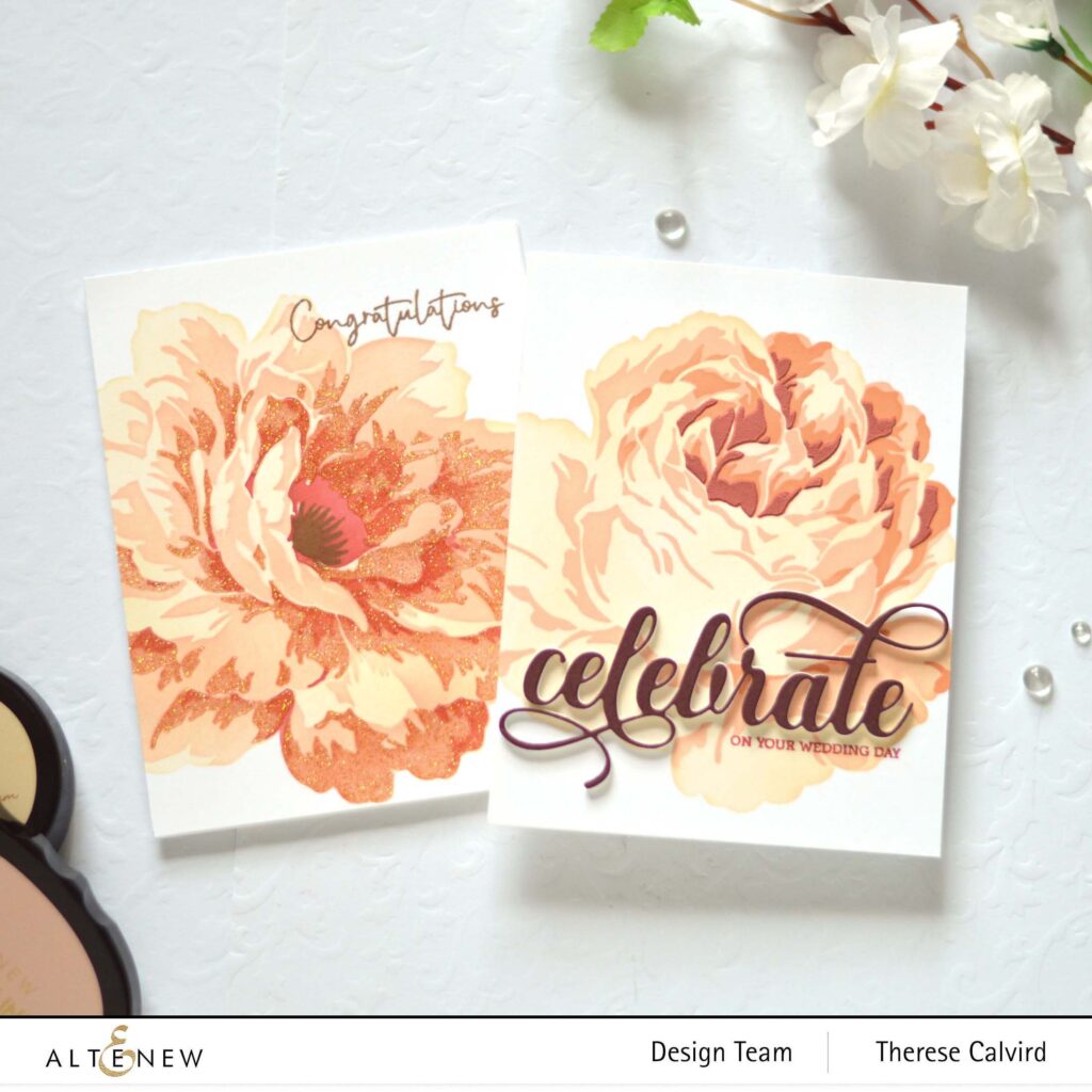 Altenew - Golden Days - Gilded Rose - Fancy Celebrate - Fresh Cut Roses - Take 2 With Therese (card video) 1 copy