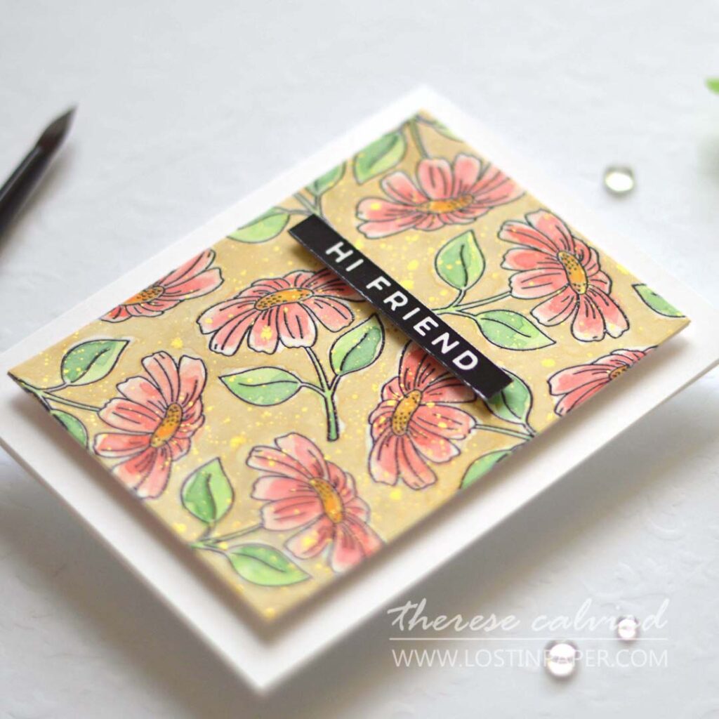 Therese Calvird - Ellen Hutson - Press Plate - Way With Words - One In a Buzz-illion (card) (1)