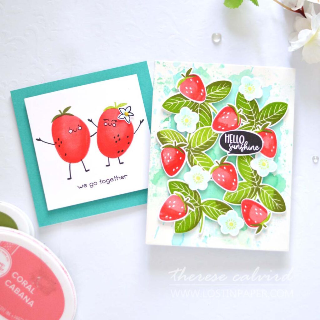 Therese Calvird - Ellen Hutson - Strawberry Fields - Soak It Up - Abstract Nature - Smore the Merrier - Guac On - Just Squidding - It's A Jungle (card) 1