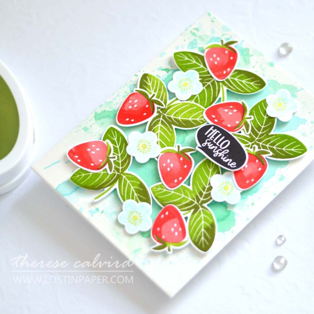Therese Calvird - Ellen Hutson - Strawberry Fields - Soak It Up - (card) 1