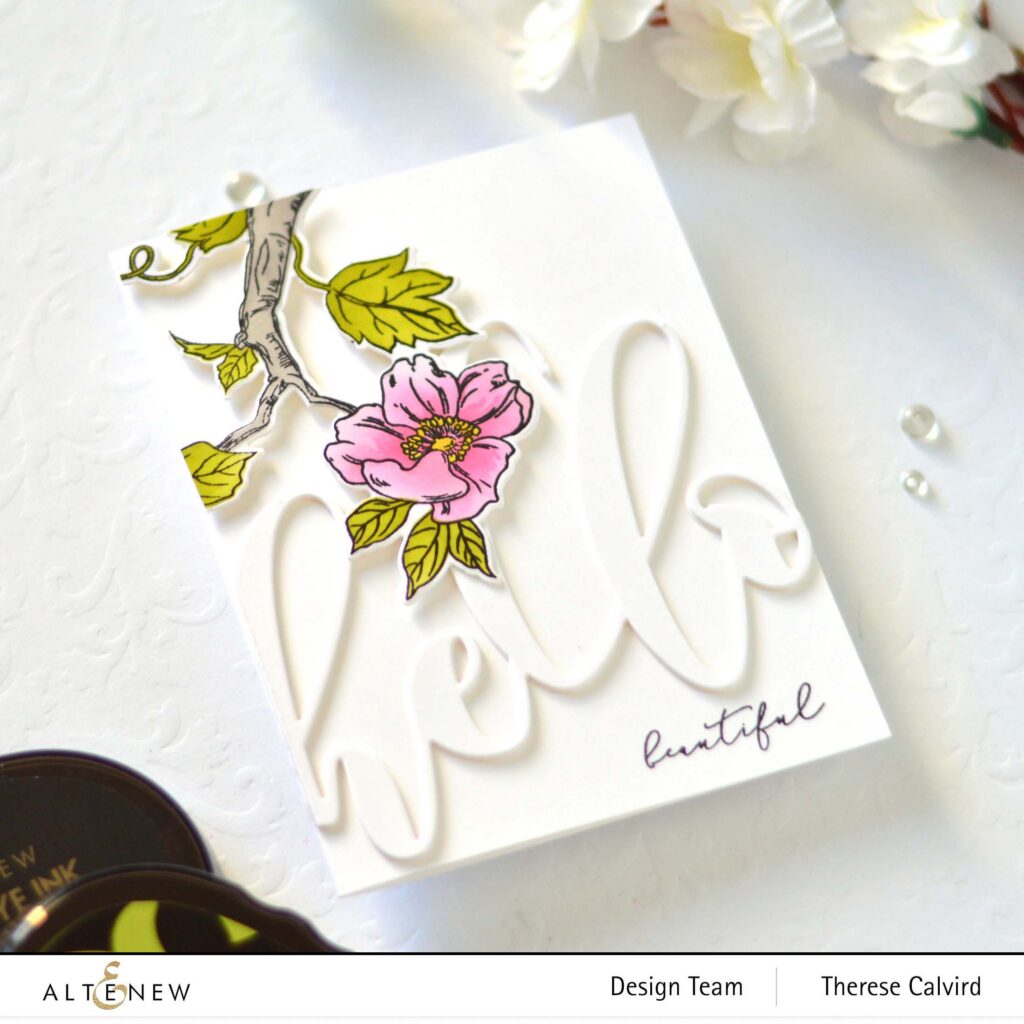 Altenew - Magnificent Branch - Add-On Die - Blossom Wreath - Mega Hello - Take 2 With Therese (card video) 3 copy.jpg